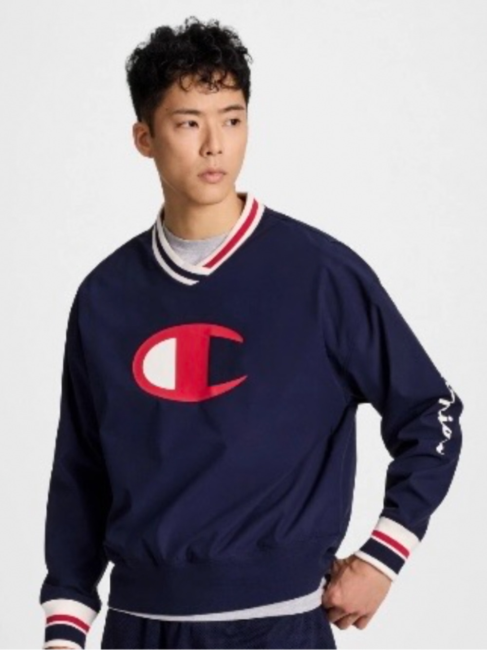 Champion Men’s V-Neck Pullover - Navy S